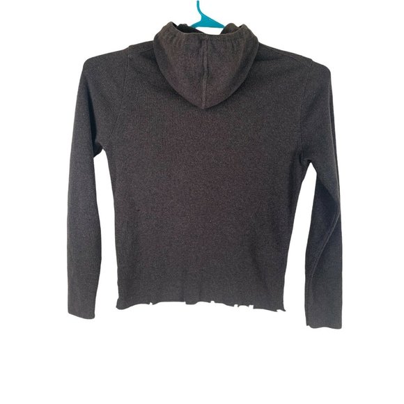 Burberry brown women’s pullover hoodie Sz M  Pure Wool Hoodie Distressed New Age - Picture 2 of 12